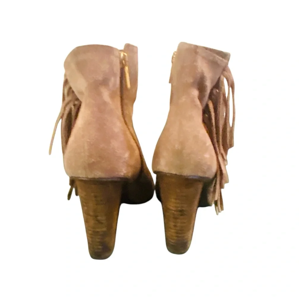 Isola Antonella Taupe Suede Fringe Bootie - Picture 4 of 9